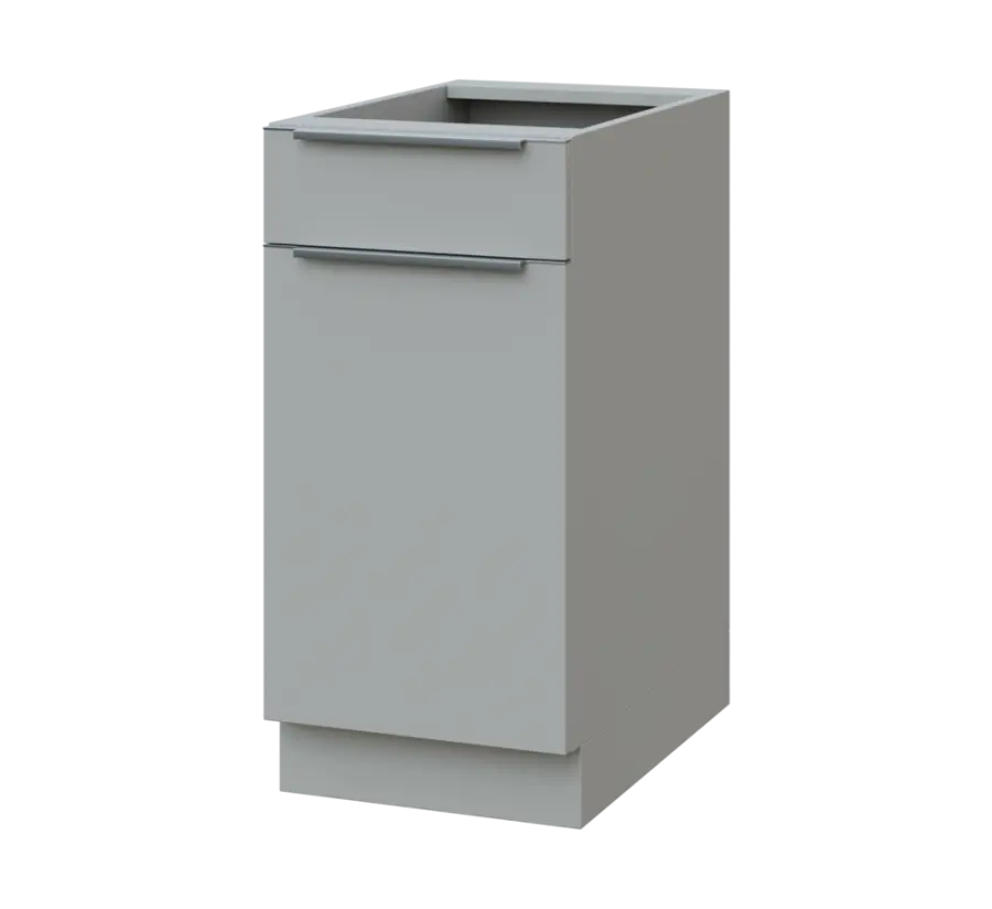 SIS - 4DZ spodní skříňka, 1-dveřová, 1-zásuvková, levá, 870x400x600, šedá